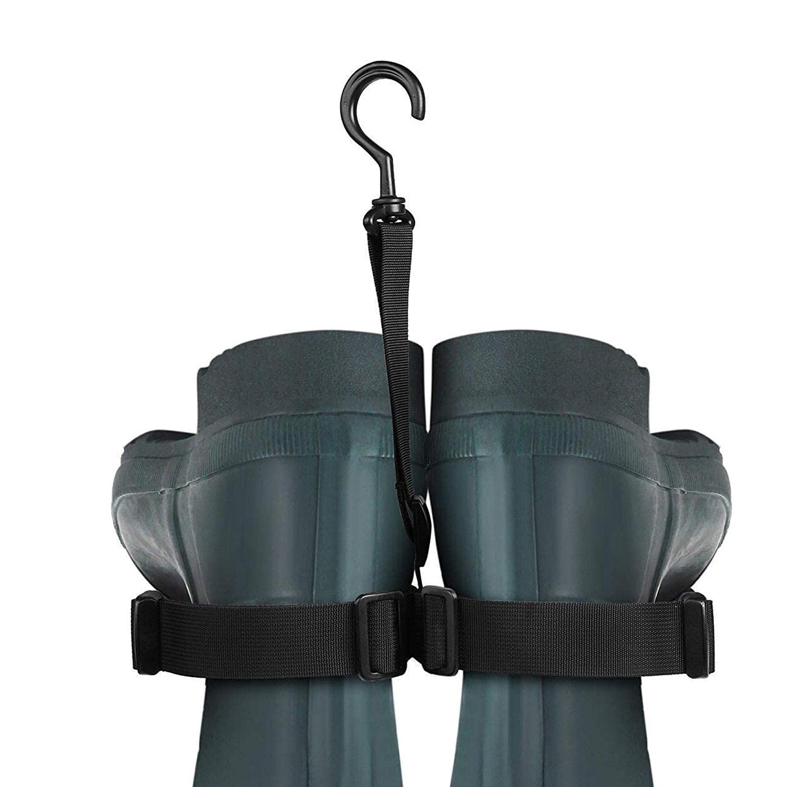 Support de bottes de pêche | Sangle réglable pour chaussures de wading | Porte-bottes de pêche durable avec crochet pivotant à 360 degrés pour cuissardes de chasse