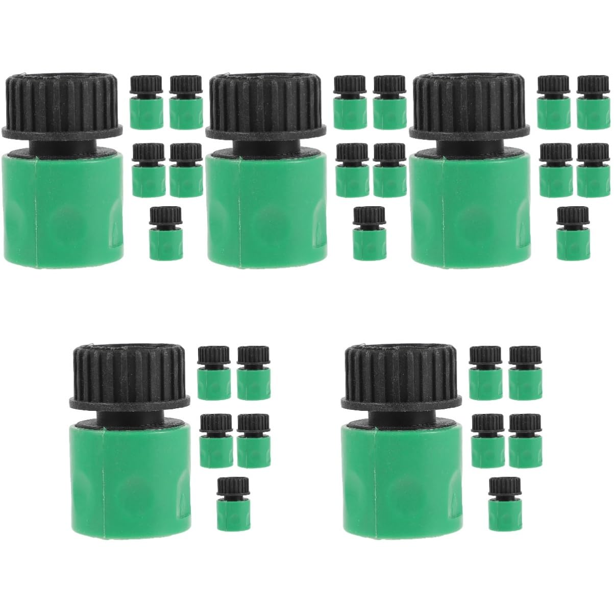POPETPOP 5 Set di Adattatori per Tubo da Giardino Connettore Tubo-Rubinetto Attacco Rapido Plastica 3/4 Pollici Giunto per Tubo da Giardino 6 Pezzi*5