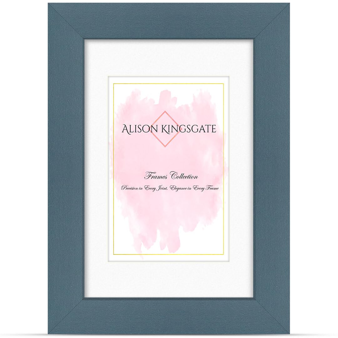 Alison Kingsgate 8x6 Navy Blue Picture Frame with Mount for 7x5 Photos