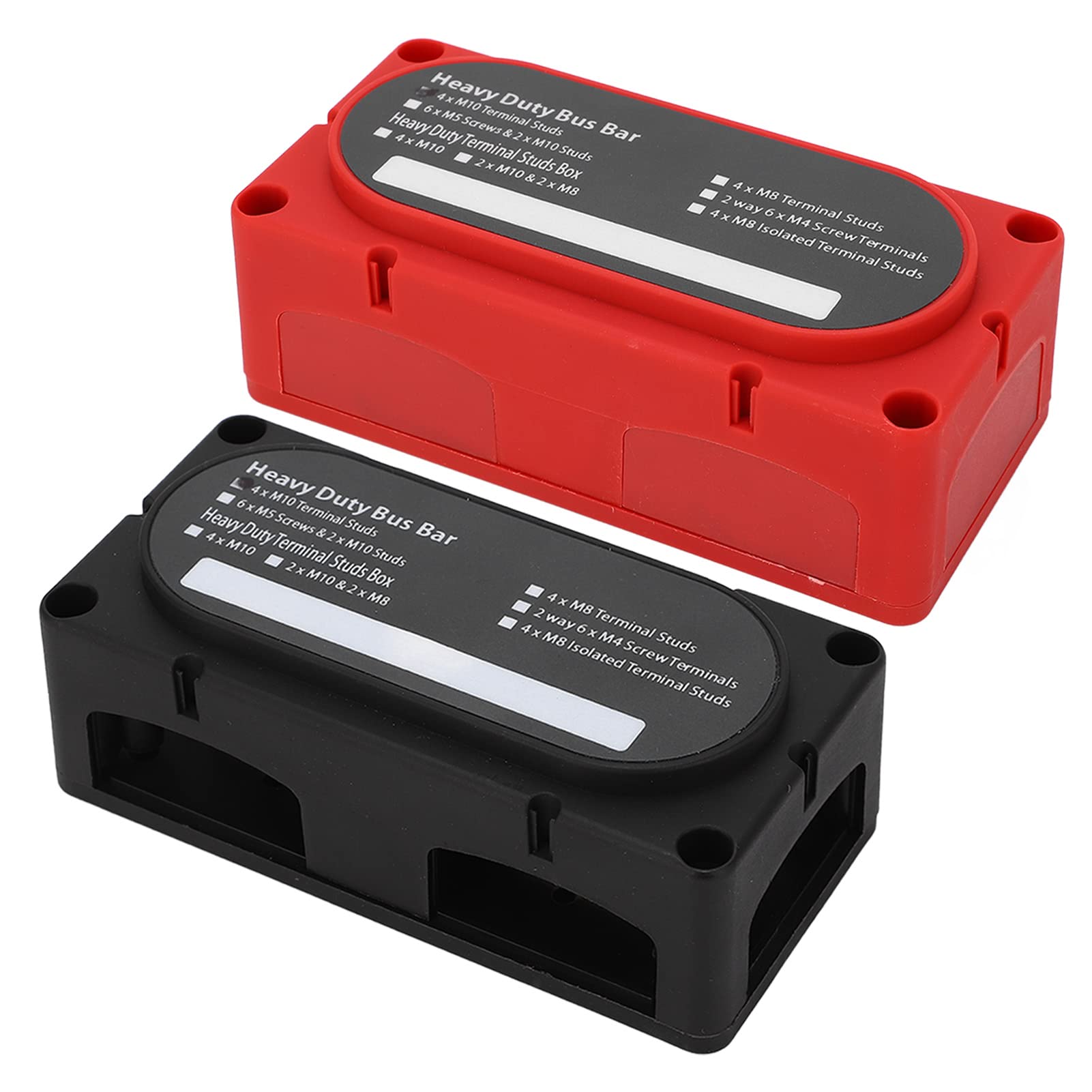 Cocoarm Blocco di Distribuzione dell'alimentazione, ABS Resistente con Placcatura in Ottone Zincato, Barra Collettrice Batteria da 300 A per Auto e Barche