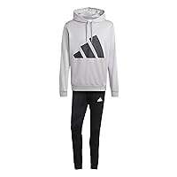 adidas Uomo BIG LOGO FRENCH TERRY HOODED TRACKSUITS, medium grey heather
