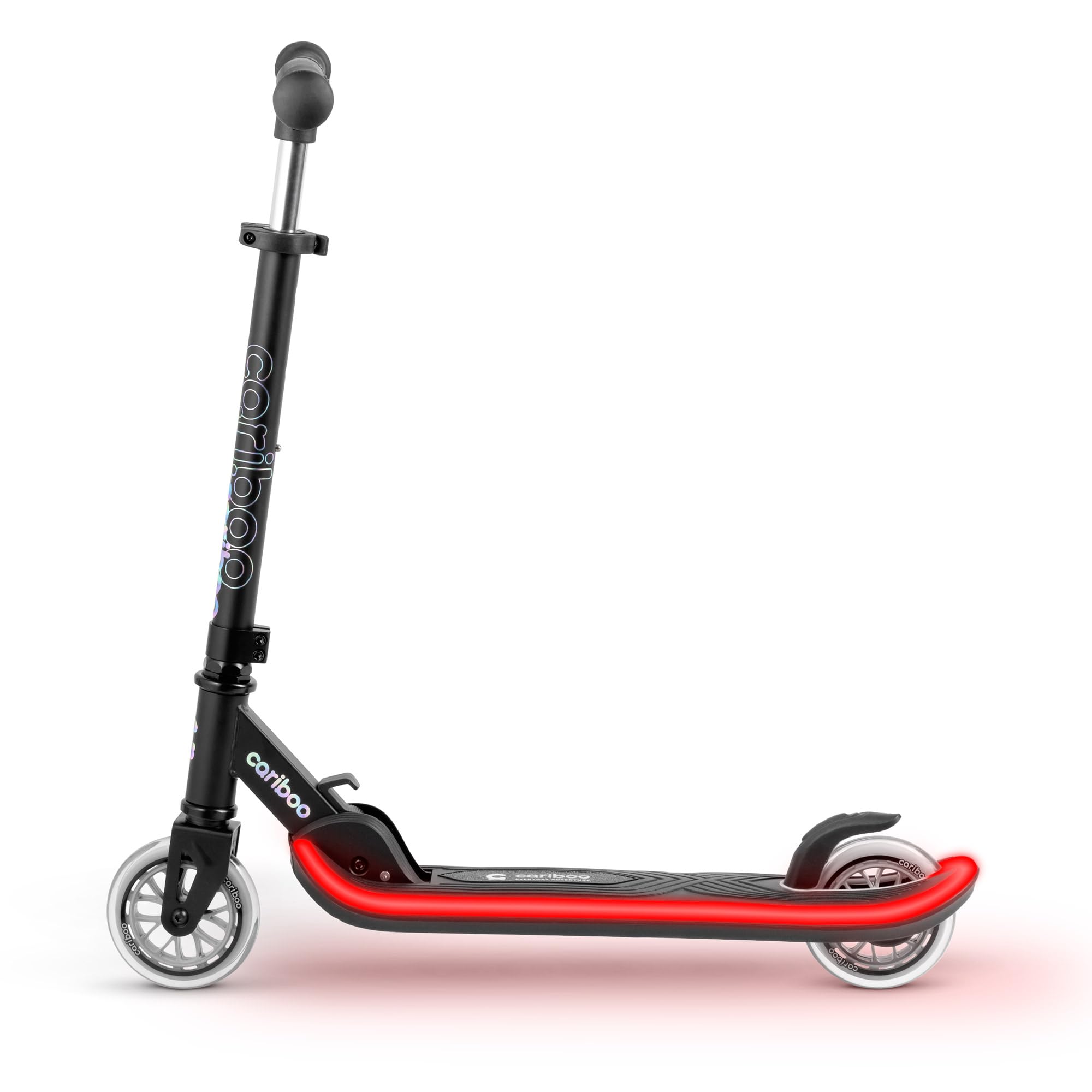 Cariboo Patinete Niño 3 años - Plataforma Luminosa - Plegable - Manillar Ajustable - hasta 50 kg - 5 Modos Multicolor - LEDstar