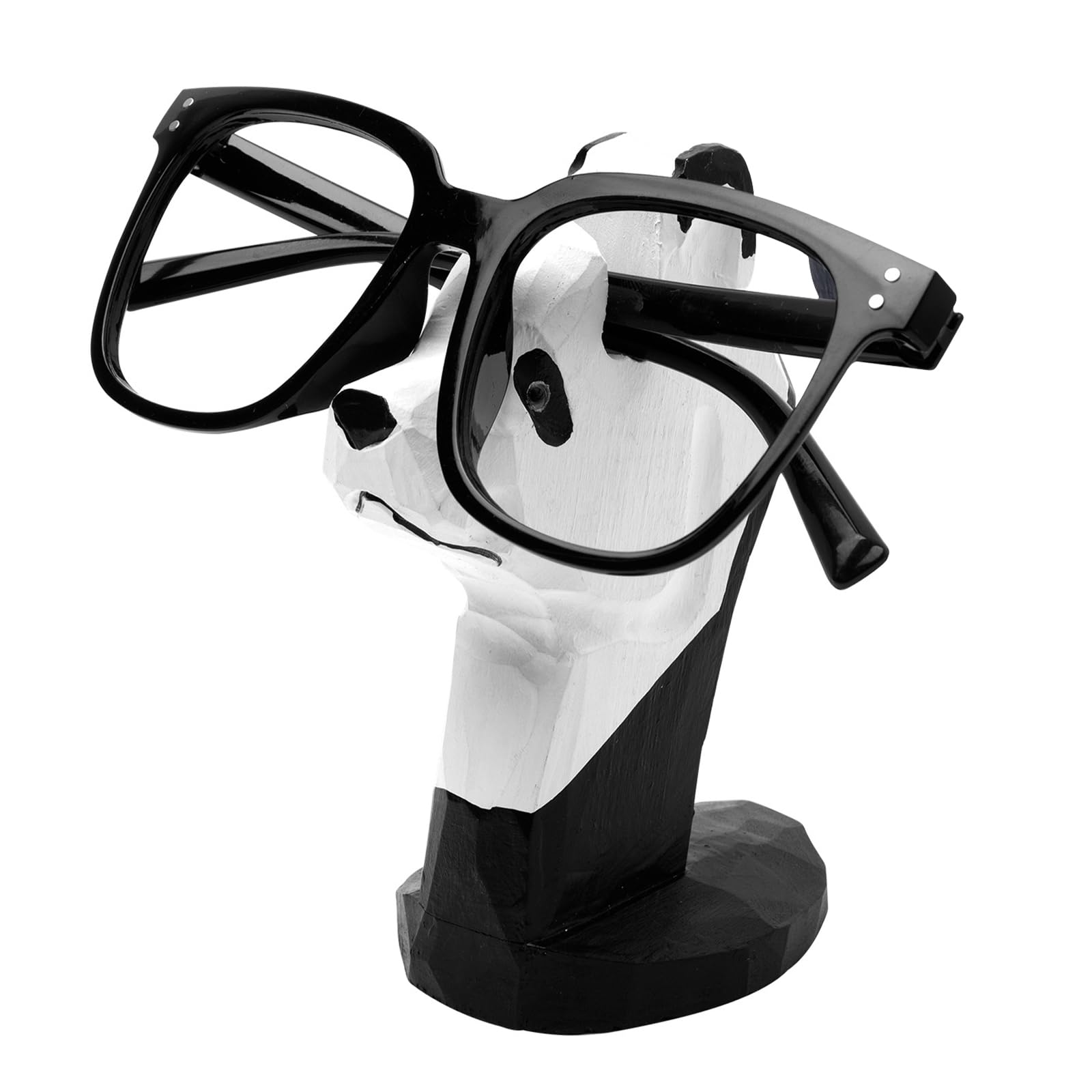 Soporte de Madera Anteojos Forma Animal Tallada a Mano, Soporte Gafas Panda para Casa Oficio Regalo