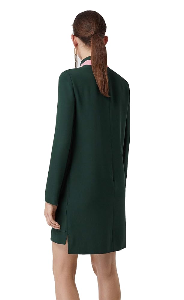 BURBERRY Ladies Long-Sleeve Silk Wool Shift Dress, Brand