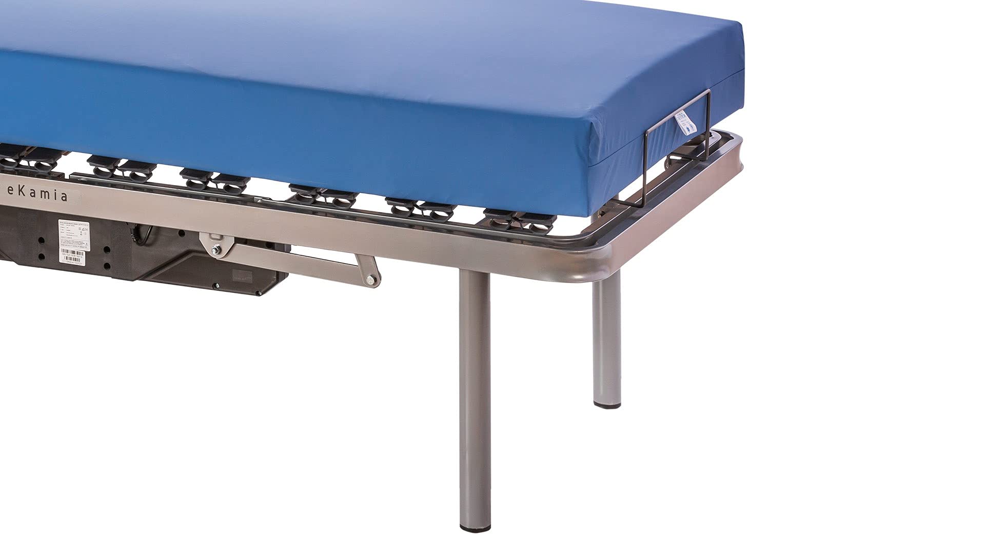 ekamia - ERIS Cama Articulada Eléctrica + Colchón Sanitario HR y Patas de 30cm - 90cm x 190cm, Mando con Cable