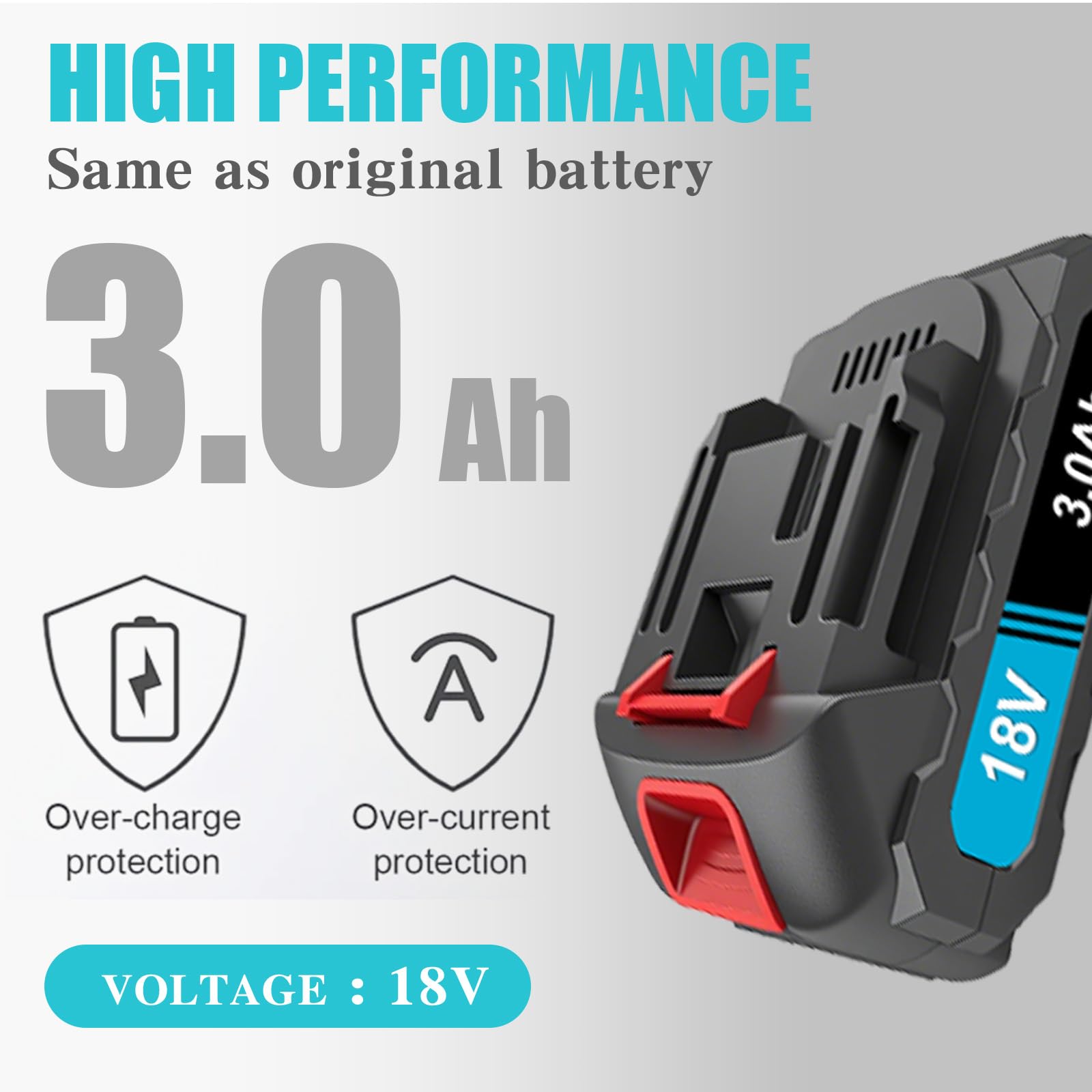 Pistola de pintura con batería, 18 V, 2 baterías de 3000 mAh y cargador, depósito grande de 1400 ml, 3 boquillas (1,0/1,8/2,5 mm), 3 patrones de pulverización, control de flujo variable, ideal para