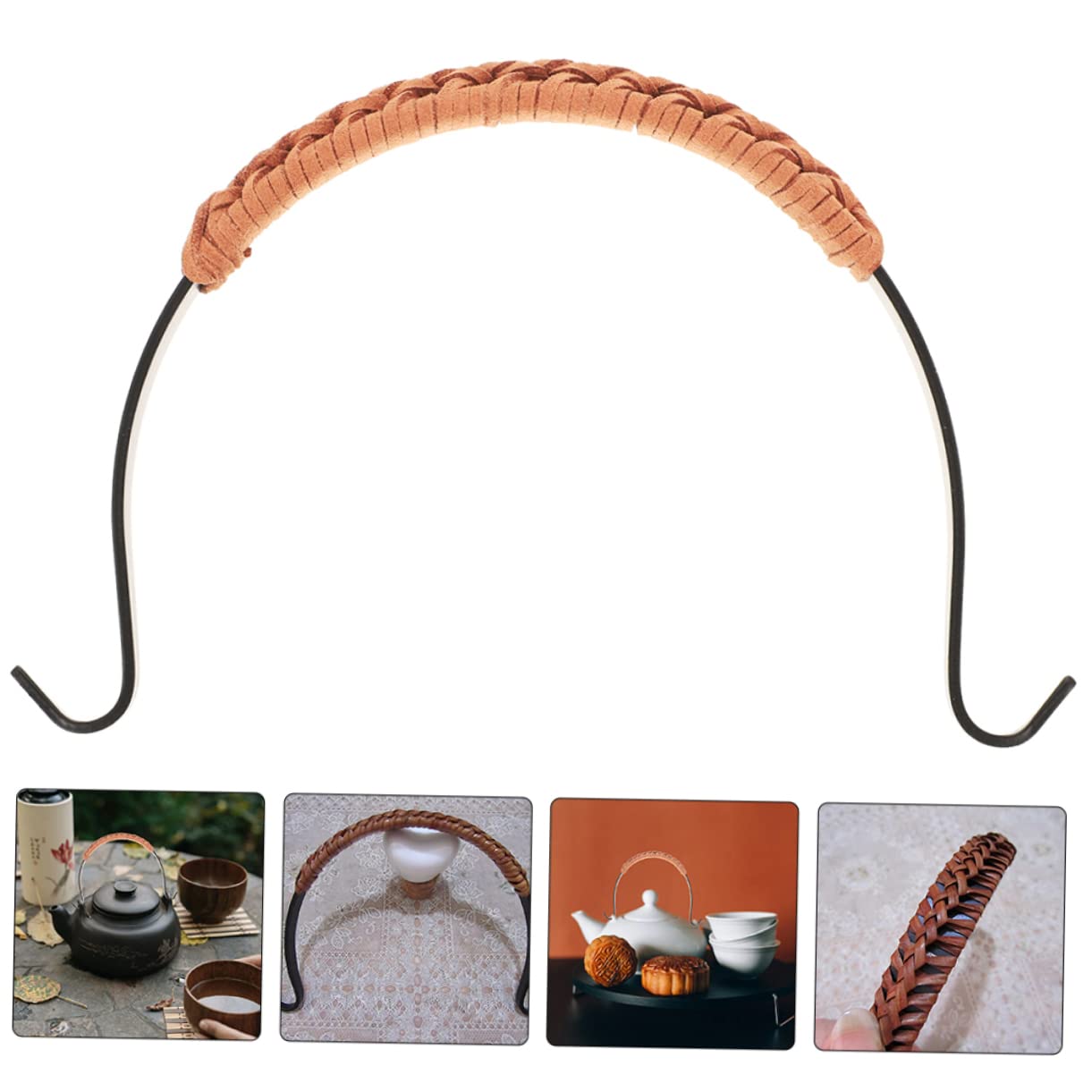 BESTonZON Manija De La Tetera Empuñadura De La Tetera Empuñadura De Hervidor Retro Protectores De Mango De Hervidor Asa De Tetera Rústica Té De Rota Coreano Ante Olla De Barro
