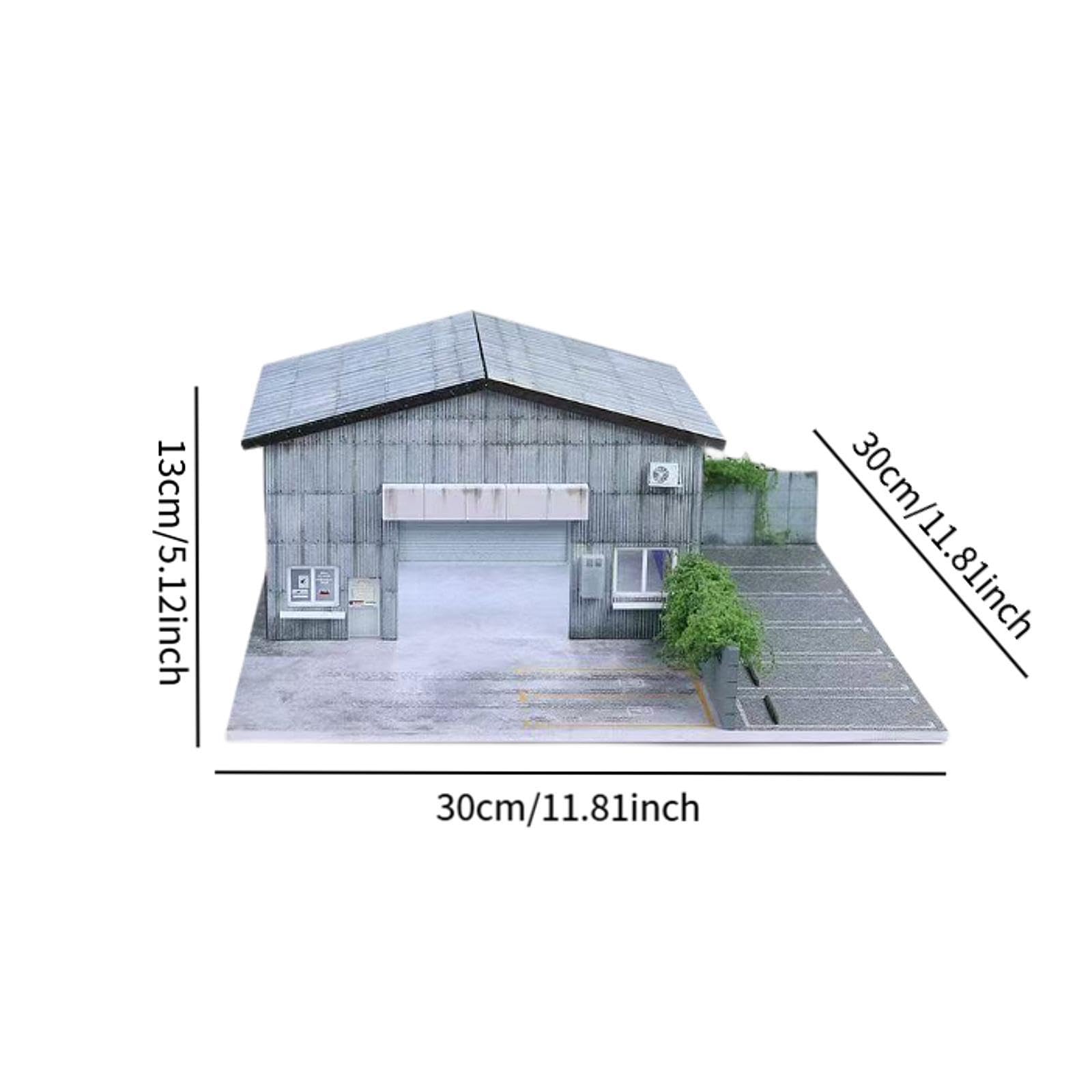 1 Pezzo 1 64 Diorama Modello Garage Parcheggio Scena Fabbrica Edificio Modello Garage Diorama Simulazione con LED Struttura in PVC PP