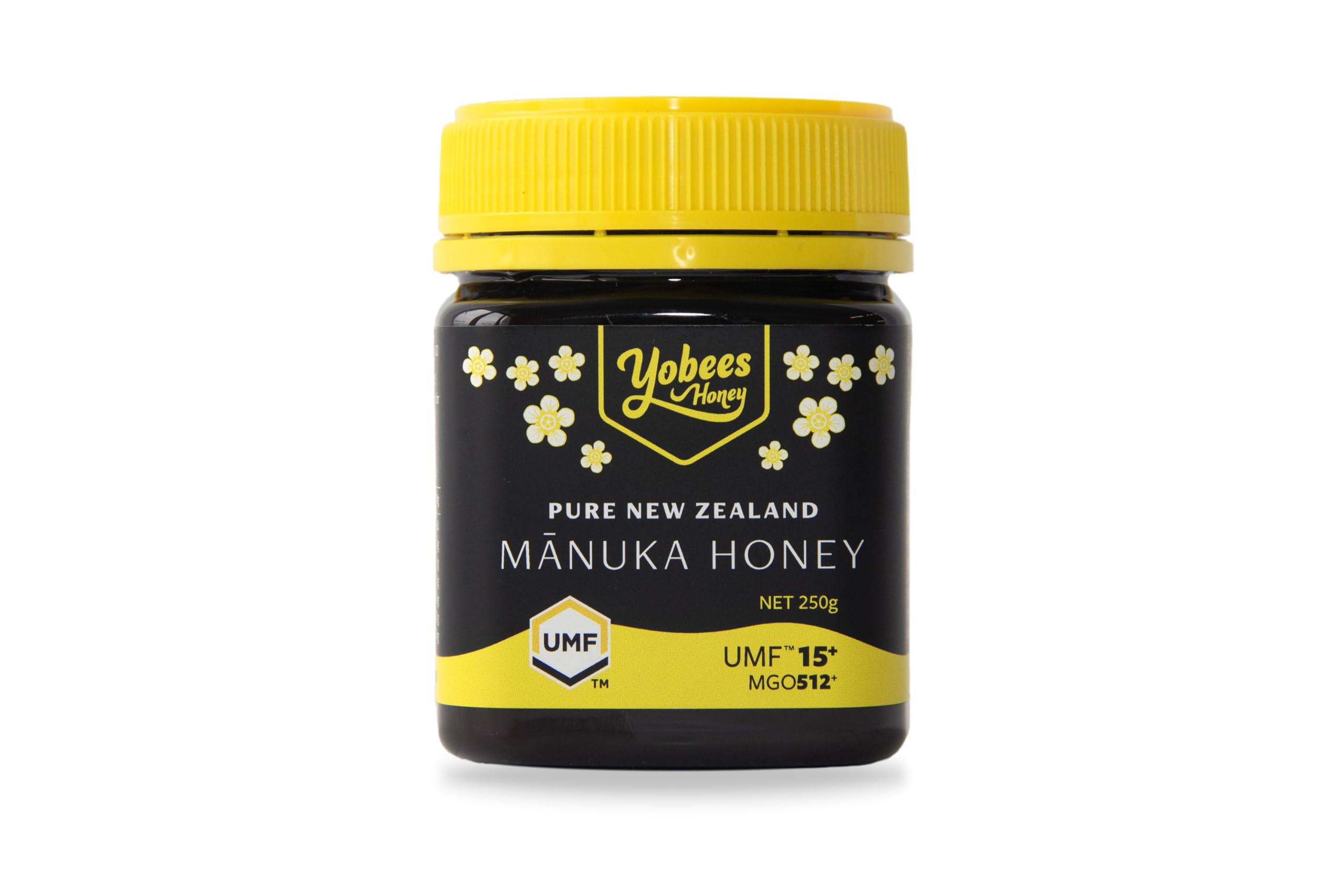 Yobees Honey Raw and unpasteurized New Zealand Manuka Honey Organic | MGO 512+ / Certified UMF 15+ | 8.8oz