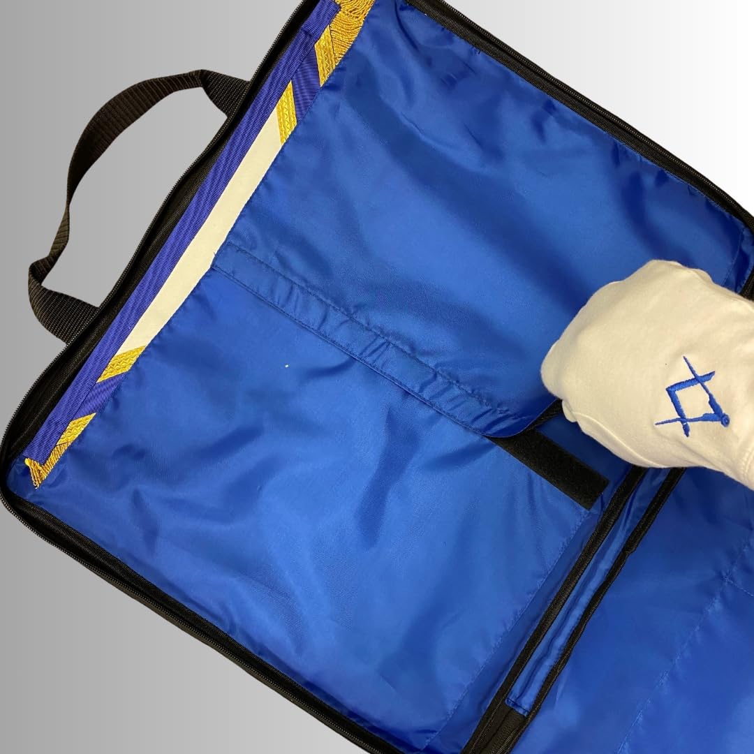 Regalia Store Premium Freimaurer-Regalia-Hülle, weich, leicht, wasserdichtes Cordura-Material, Schwarz, 43,2 x 50,8 cm