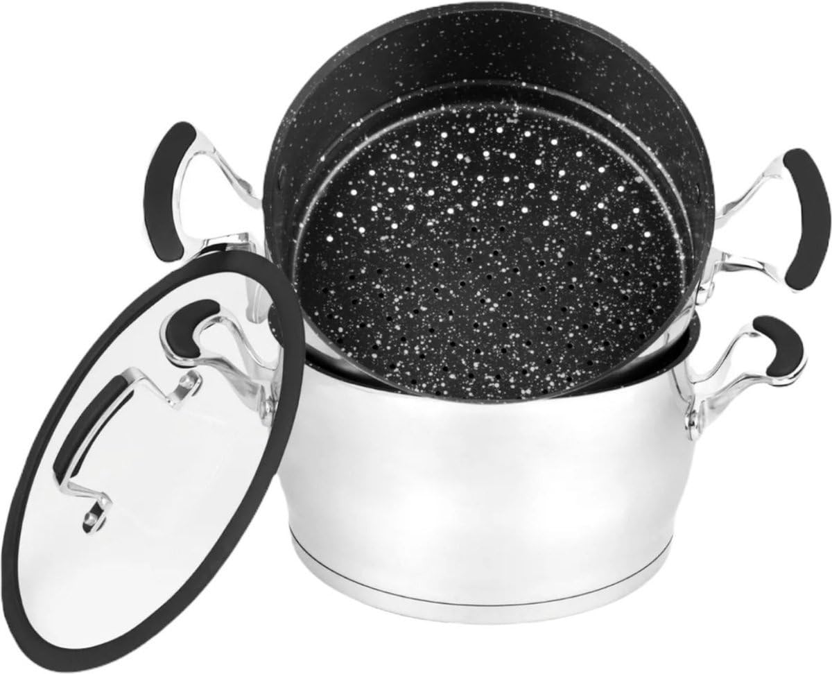 Couscoussier in acciaio inox, Interni in pietra, 6 litri
