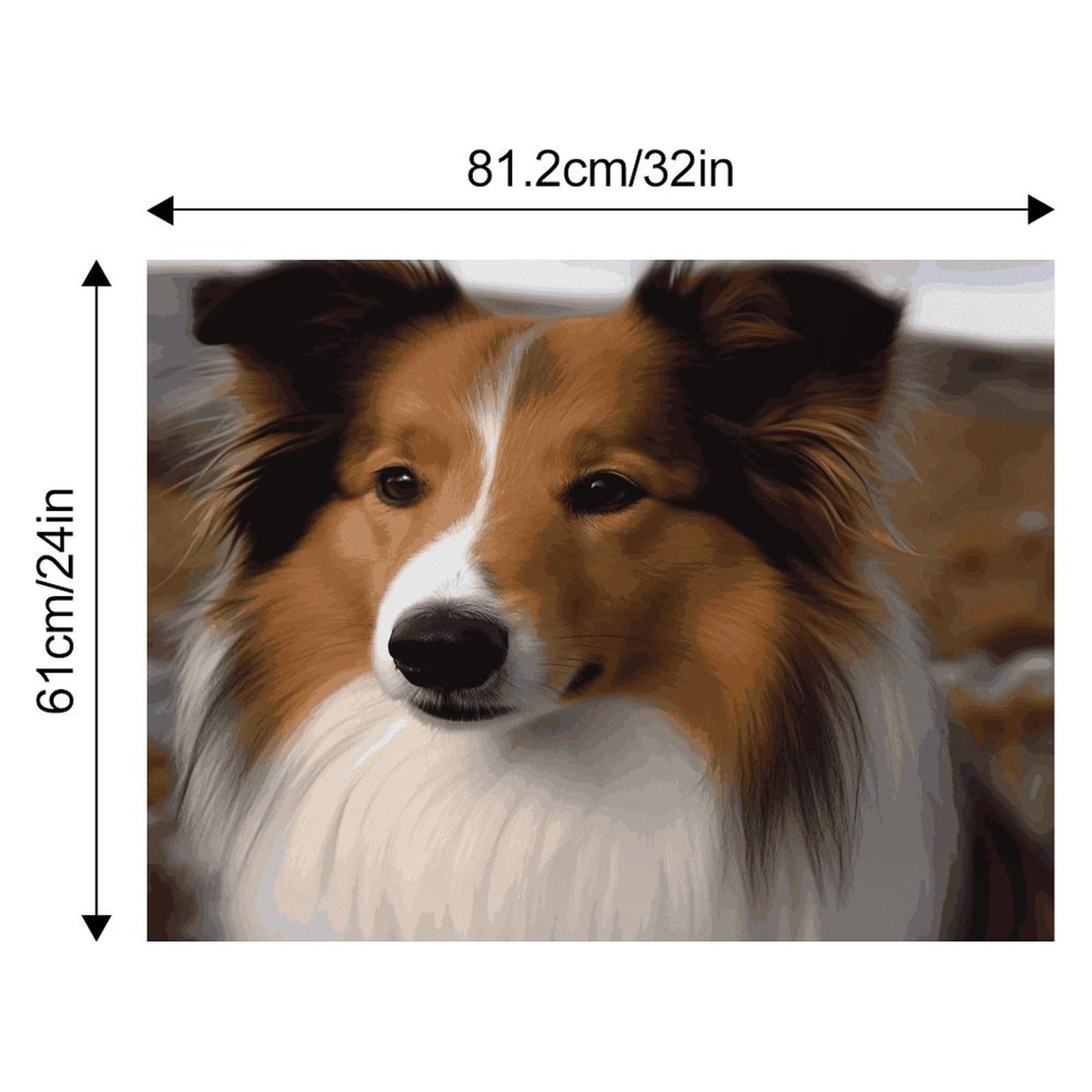 Shetland Tapis de nourriture pour chien de berger et chat – Tapis d'alimentation antidérapant pour chien facile à nettoyer pour la nourriture et l'eau, tapis de gamelle pour chien et chat 61 x 81,3 cm