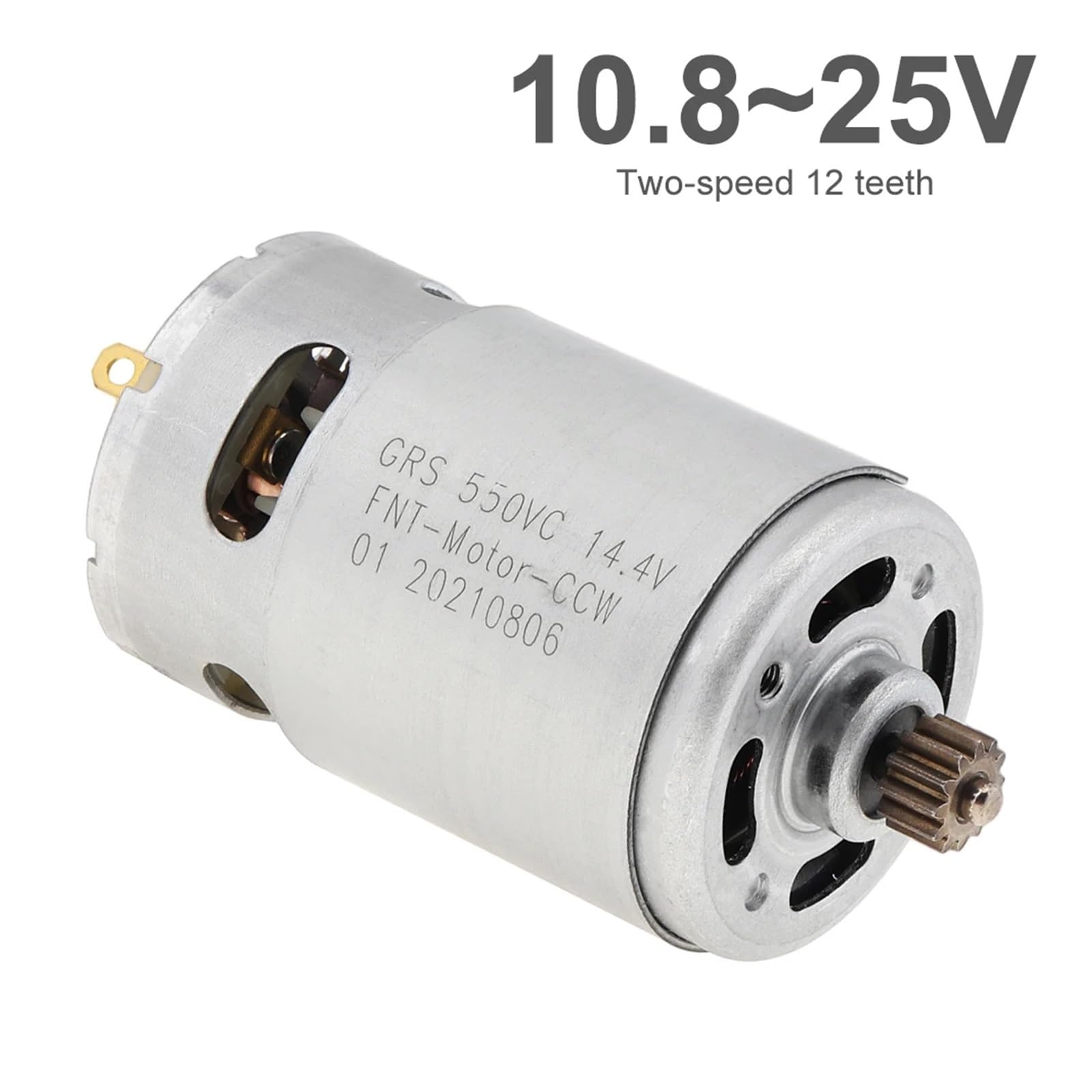 550 12-Zahn-Gleichstrommotor, 10,8 V-25 V, 21500-29000 U/min, 12 Zähne, Getriebemotor mit hohem Drehmoment (12 V)