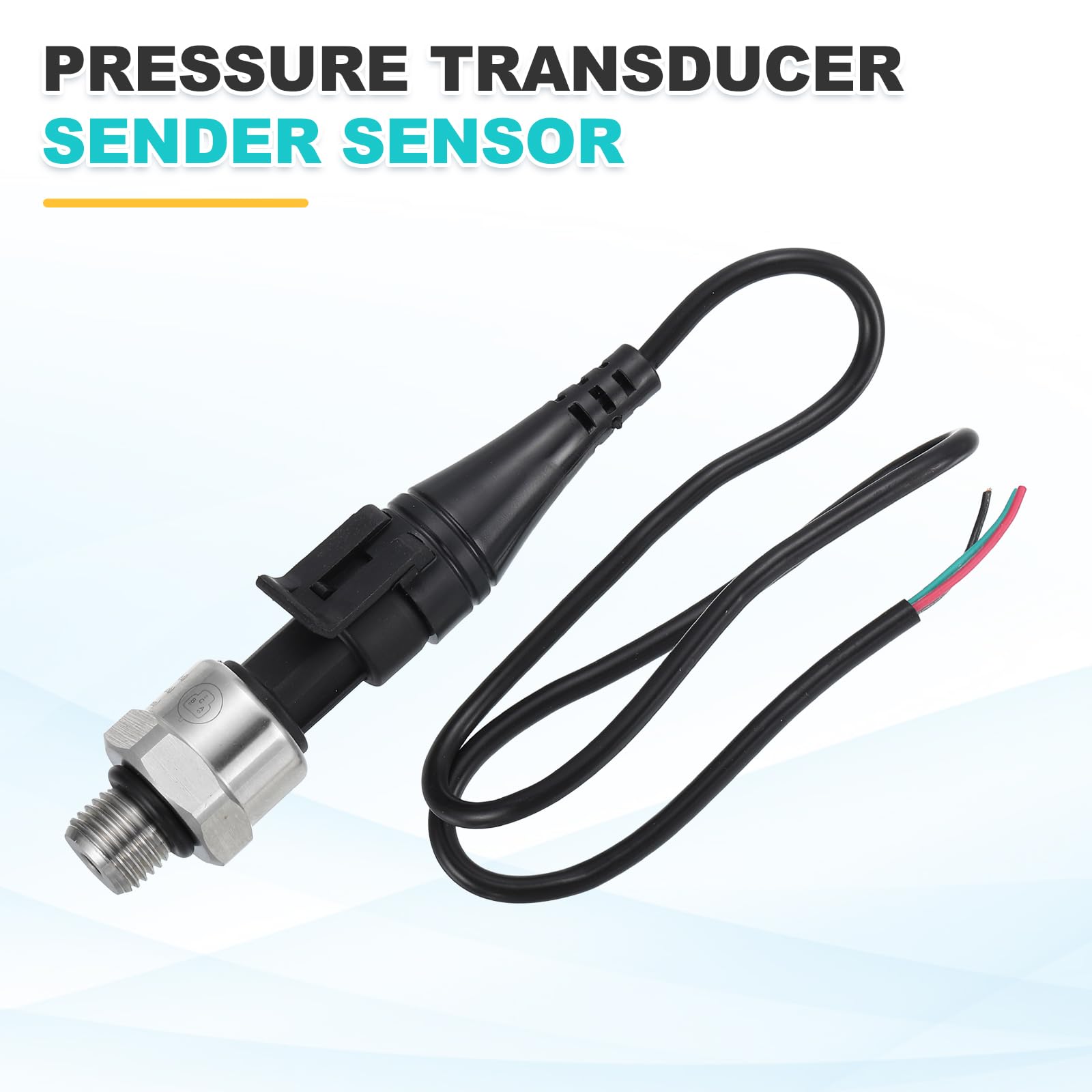 QUARKZMAN Sensore Di Pressione Trasmettitore Con Connettore G1/4" 200 PSI Acciaio Inox Per Olio Carburante Acquia Aria