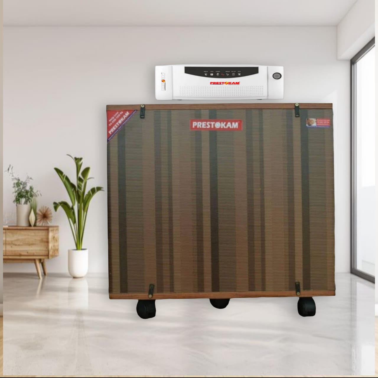 PRESTOKAMPrestokam Inverter Battery Cover, Brown Colour