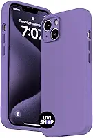 Capa Case Capinha Para iPhone 13 Silicone Com Bordas Elevadas Aveludada Forro Premium (LILAS)