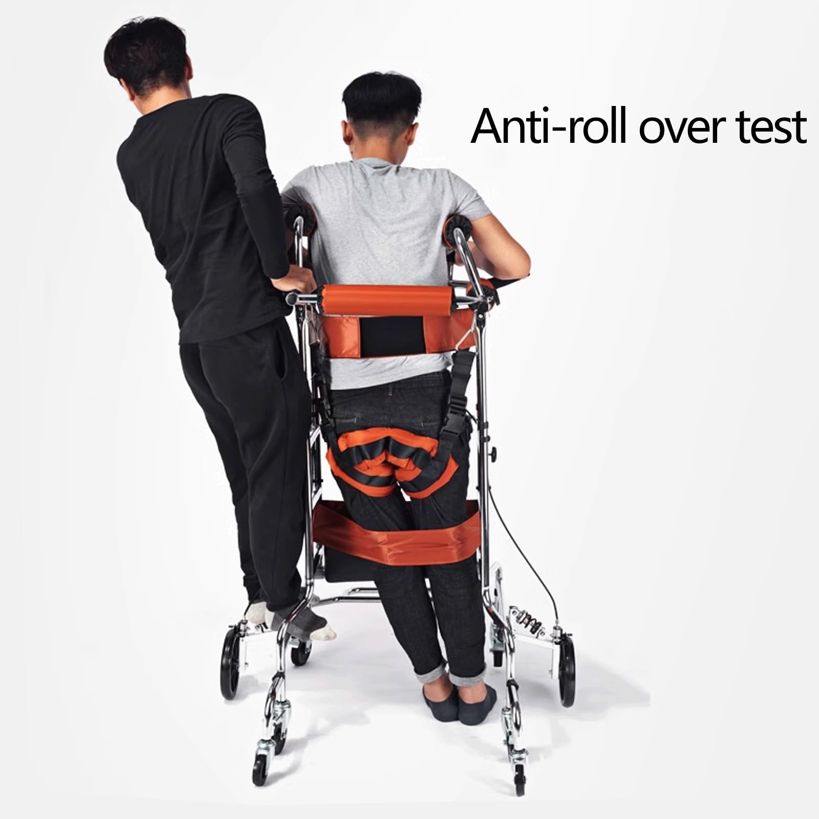 Deambulatori per Anziani, In Piedi per Adulti, Multifunzionale Portatile per L'allenamento Degli Arti Inferiori, 8 Ruote Antiribaltamento, Altezza Regolabile (Size : Women(150-180))