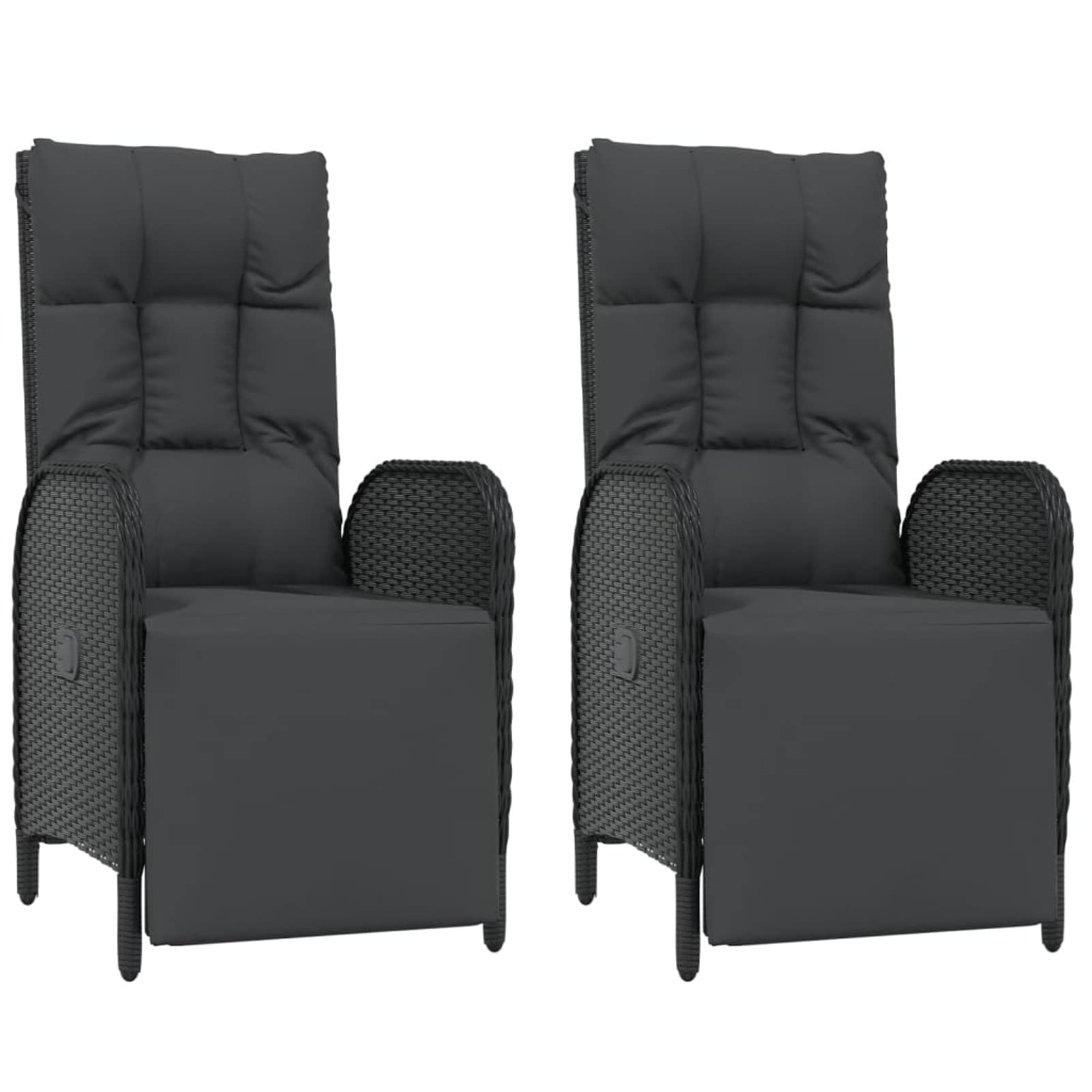 3185080 Set da Pranzo da Giardino 5 pz Nero con Cuscini in Polyrattan Testata in Legno,Testata Letto Matrimoniale Muebles Dormitorio Spalliera Letto Testiere per Letto Matrimoniale