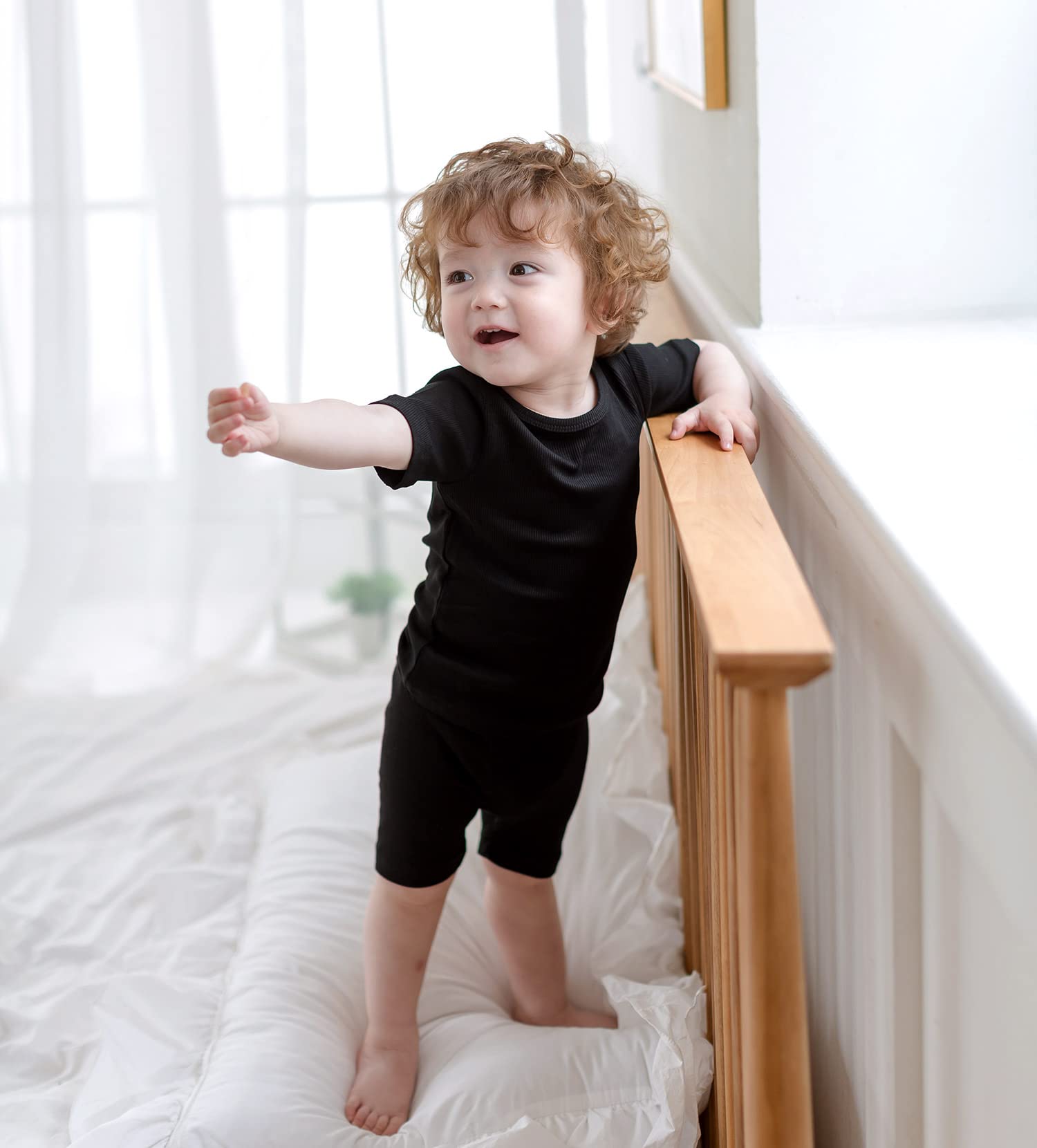 AVAUMA bebé Unisex Acanalado Manga Larga Pijamas Set Ajuste en el Mango Otoño Invierno Ropa de Noche Pjs