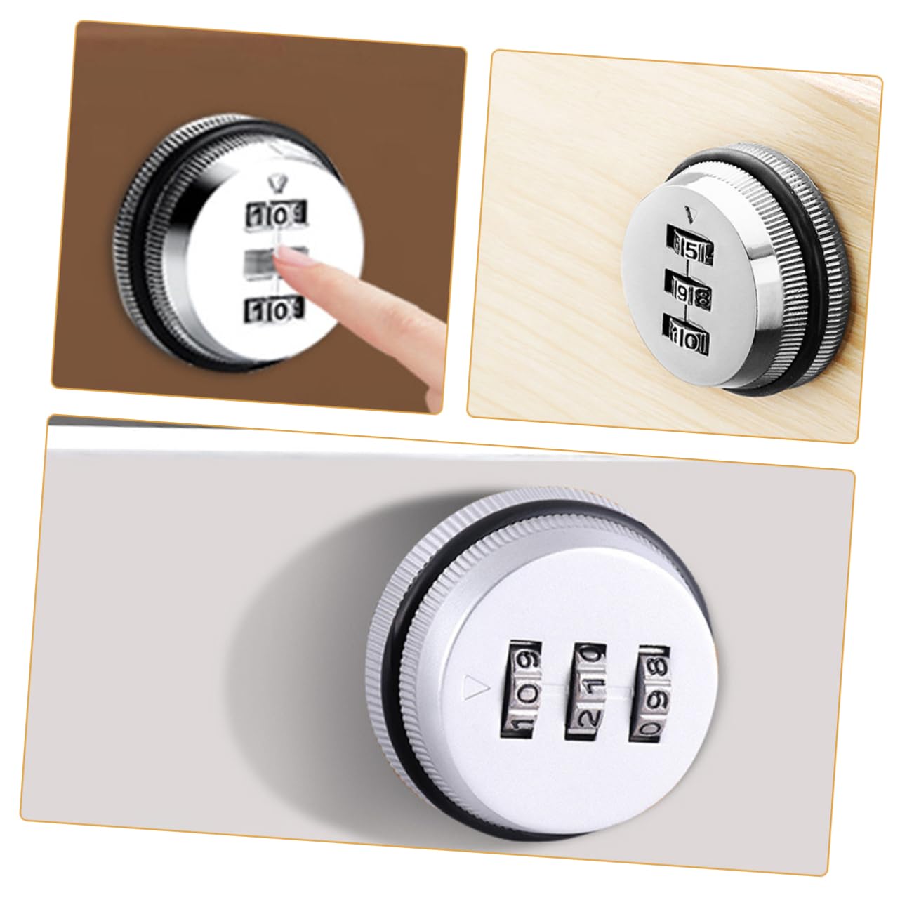 NUOBESTY 5 Pezzi Serratura Combinazione con Codice per Armadietti e Serratura Sicurezza per Ufficio e Casa Facile Installazione e Utilizzo