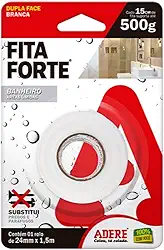 FITA DUPLA FACE FITA FORTE BANHEIRO 24MM X 1,5M ADERE, 255860