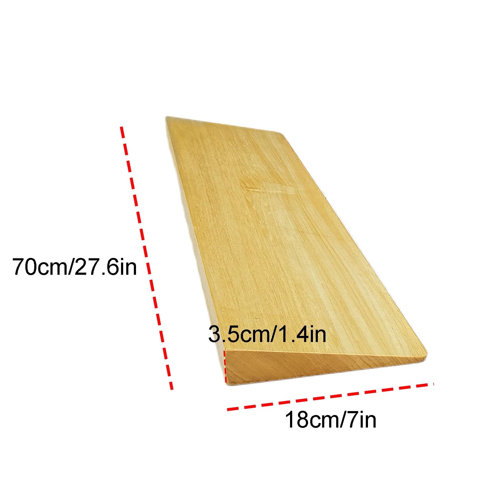 Bordsteinrampe Holzrampe für Türschwellenrampe Rollstuhlrampe Türschwelle Rampe Rollstuhl Türschwelle(70x18x3.5cm)
