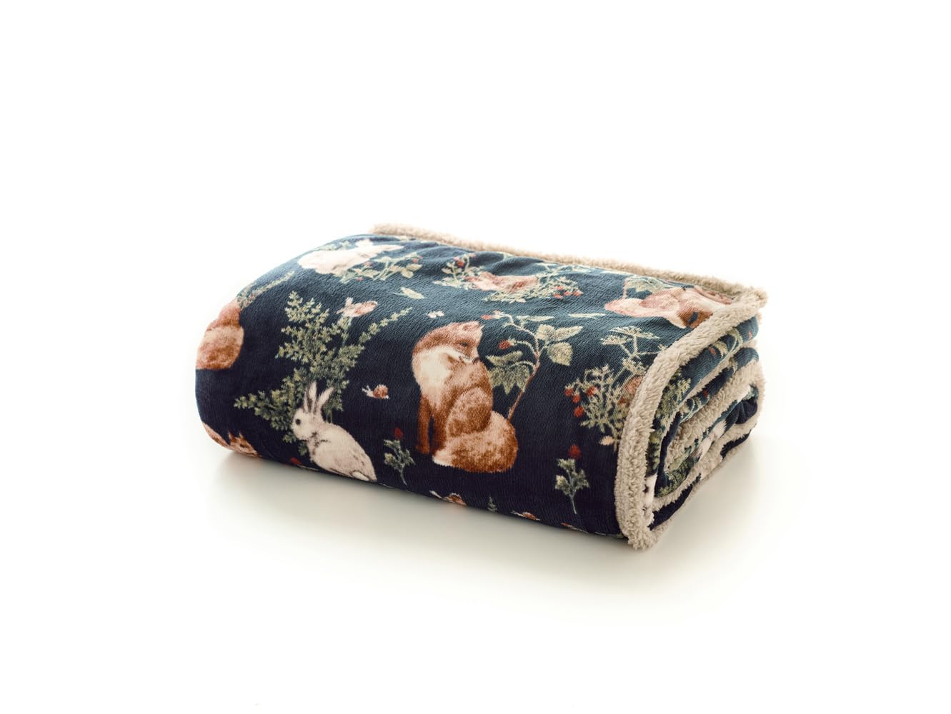 Deyongs Woodland Wildlife Navy Throw 140 X 180Cm