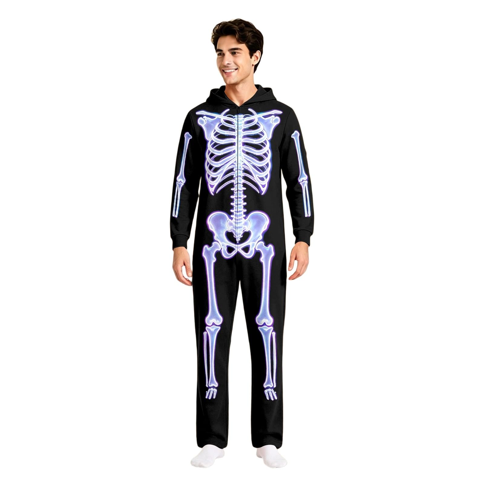 Generisch Onesie Costume Panda Kostüm Kostüme Für Erwachsene Halloween Pyjama Kuschel Jumpsuit Damen Kuschelanzug Pijama Women Herren Lustig Kigurumi Kuschelig