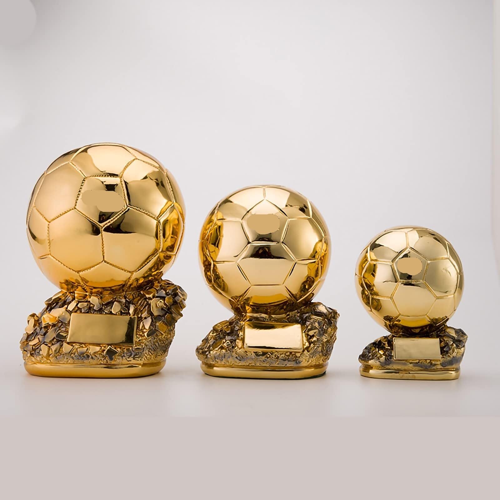 Generico Adorno decorativo con forma de balón de fútbol, estatua de resina para casa, oficina y estante