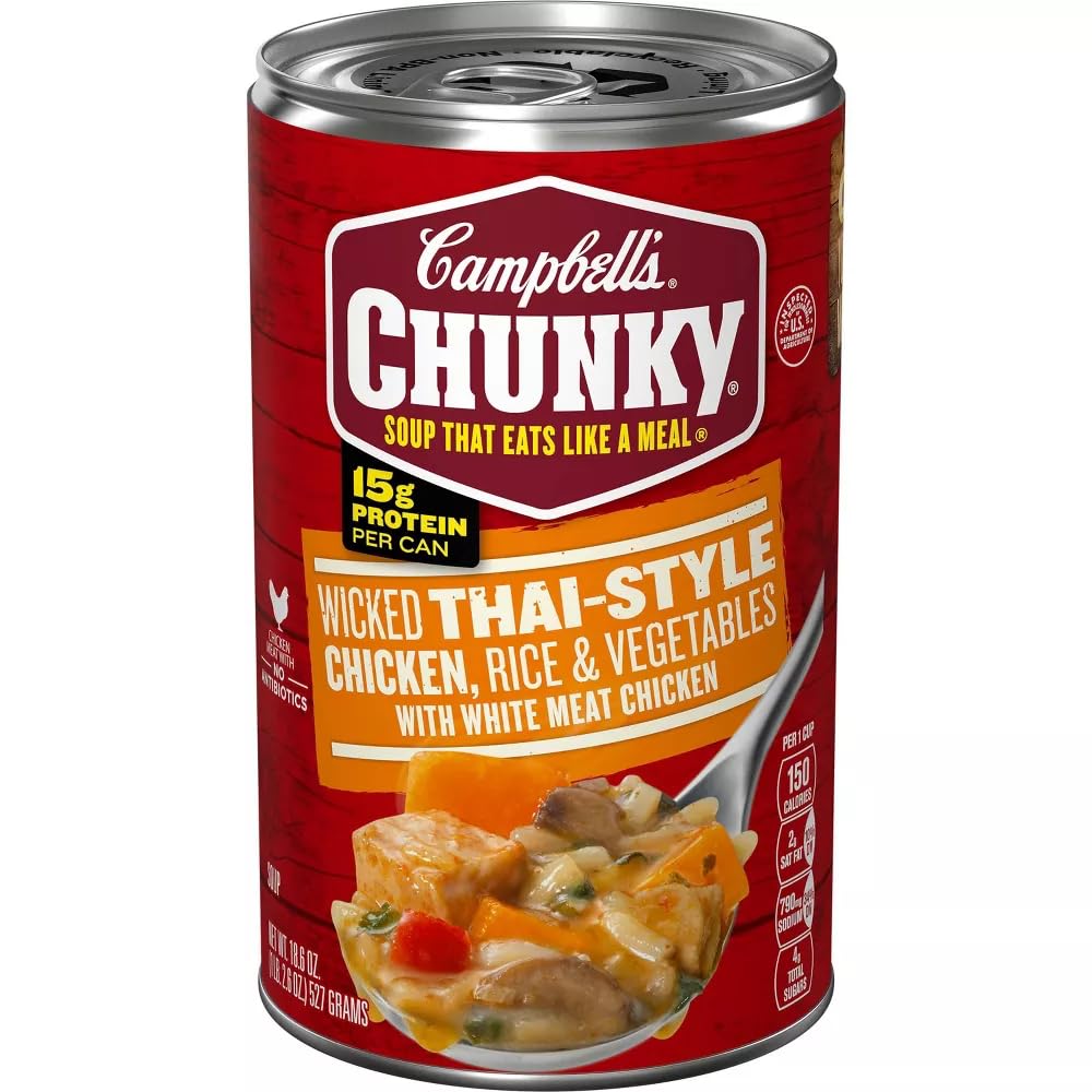 Campbell's Chunky Soup, Wicked Thai‑style Chicken (Pack of 6)