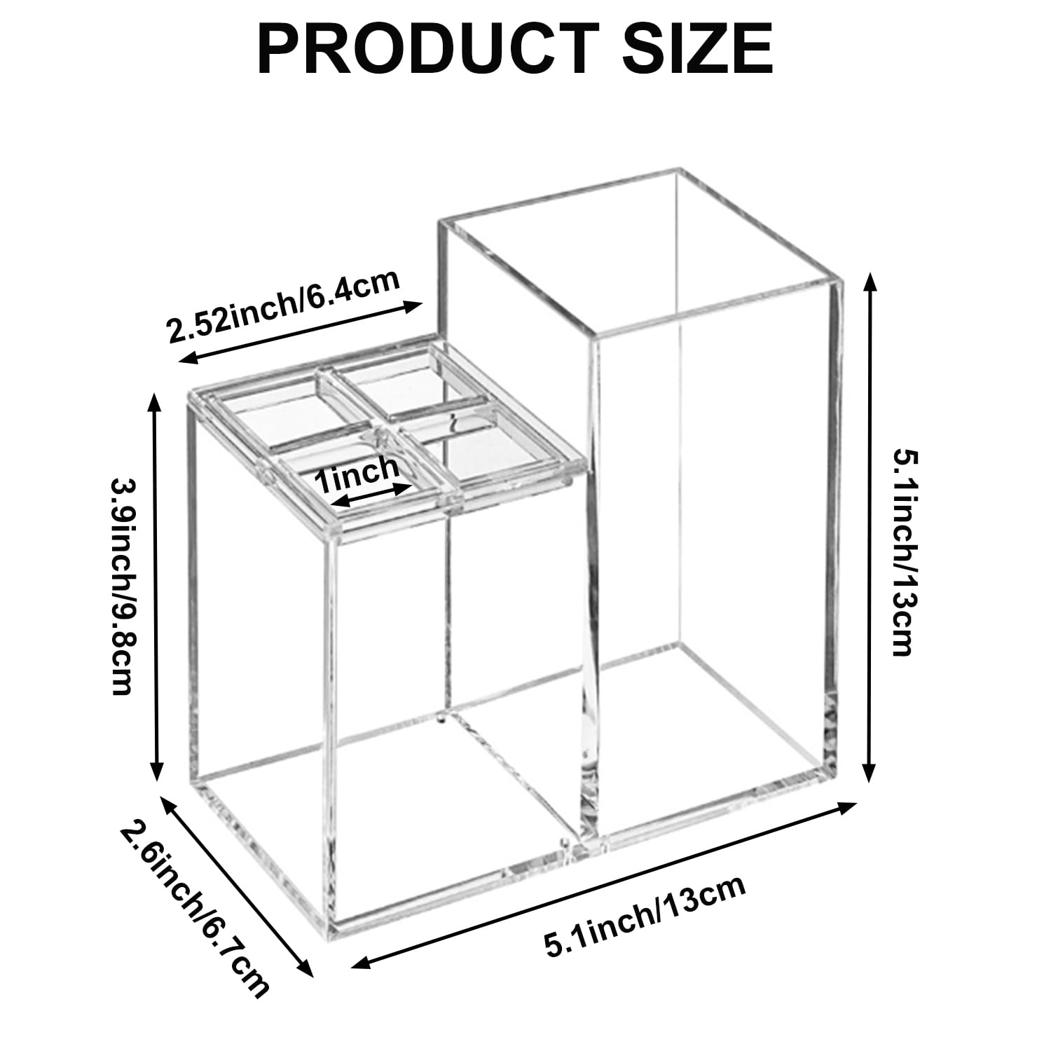 Acryl Zahnbürstenhalter Mit 5 Fächern - Transparenter Organizer Für Badezimmer & Schminktisch