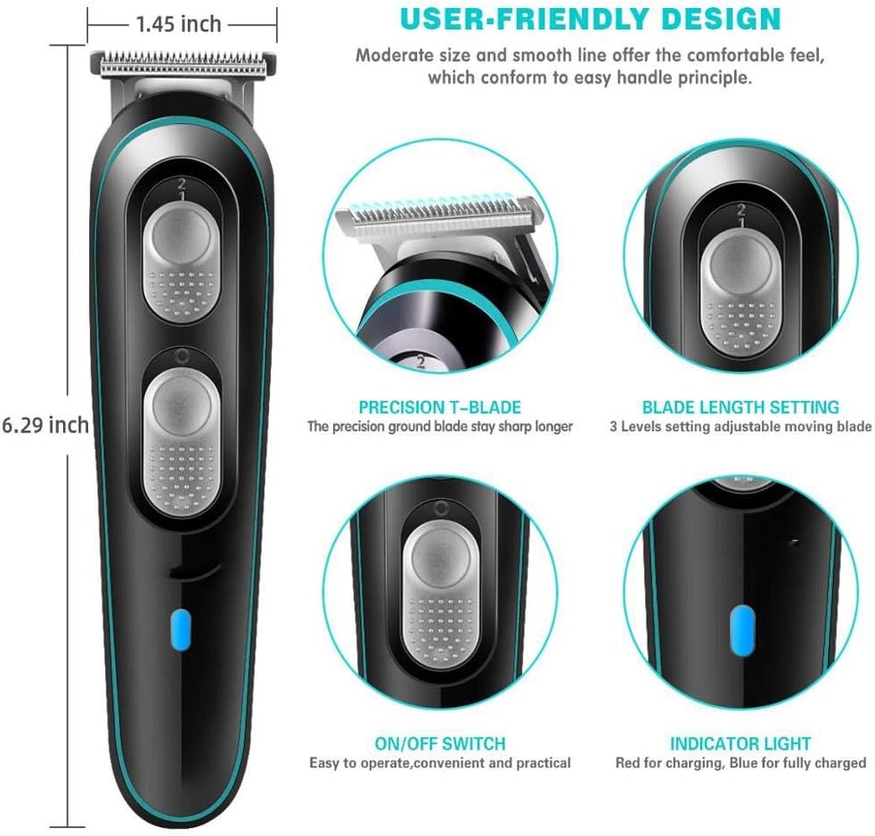 Professional Hair Clipper Trimmer Rechargeable Electric Beard Barber Cordless Haircut