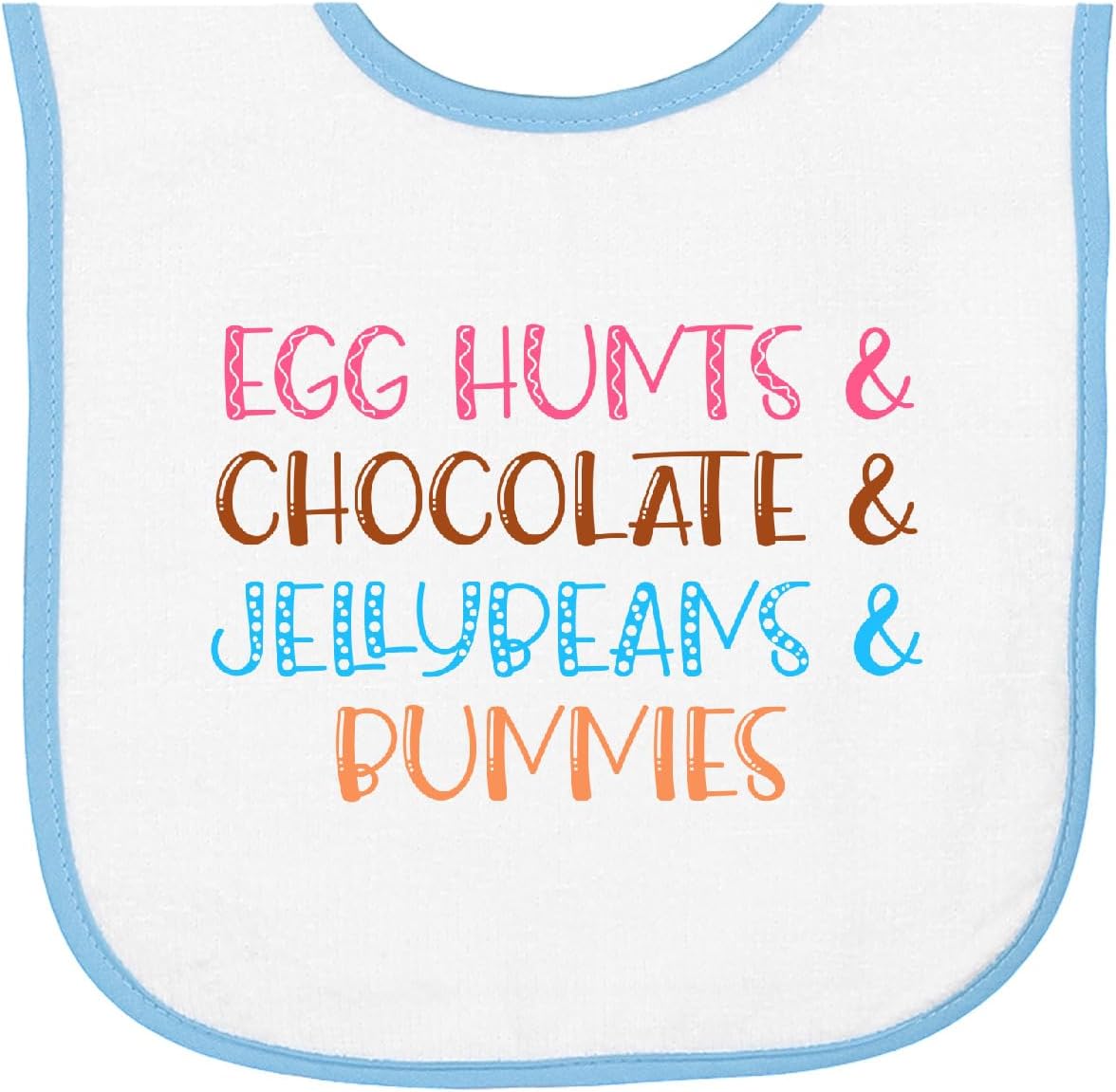 Egg Hunts, Chocolate, Jellybeans, and Bunnies for Baby Terry Cloth Bib