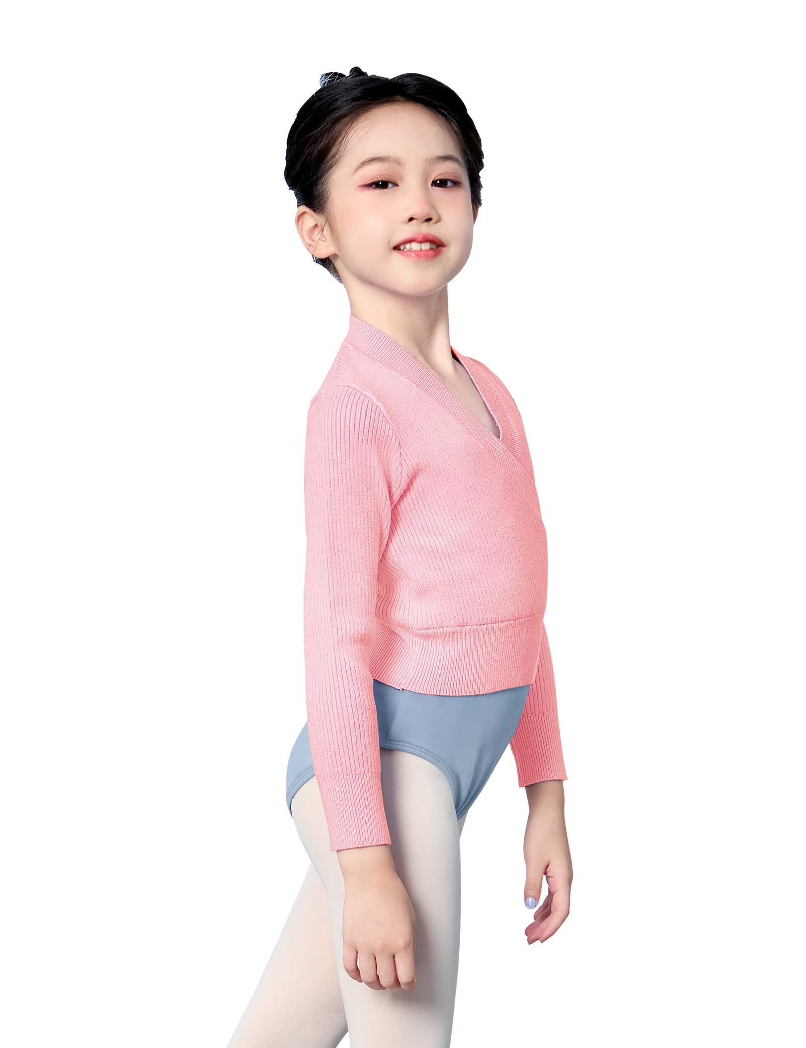 Dayrose Girl's Ballet Sweater, Soft Long Sleeve Girls Active Sweater, Pullover Girls Dance Sweater for Ballet/Warm Ups