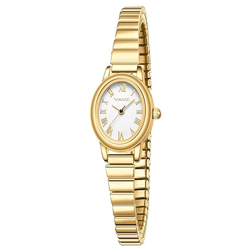 Small Gold Watches for Women,Analog Womens Watch with Stainless Steel