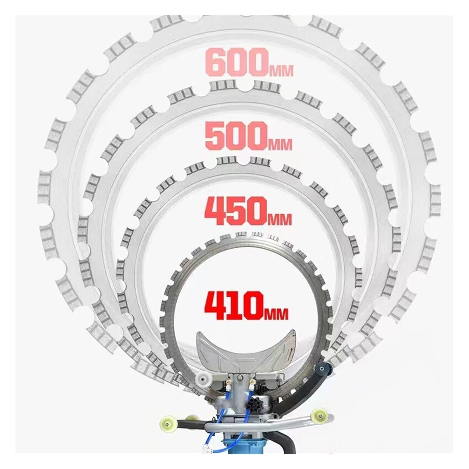 Scie À Anneau En Diamant For Béton, 8800W, Profondeur De Coupe 30 50cm, Électrique Portable Sans Balais Haute Fréquence For La Construction Un Groove Puissant(406MM)