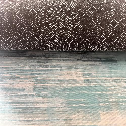 Tapis d'entrée bleu 40x60cm au motif minimaliste flou