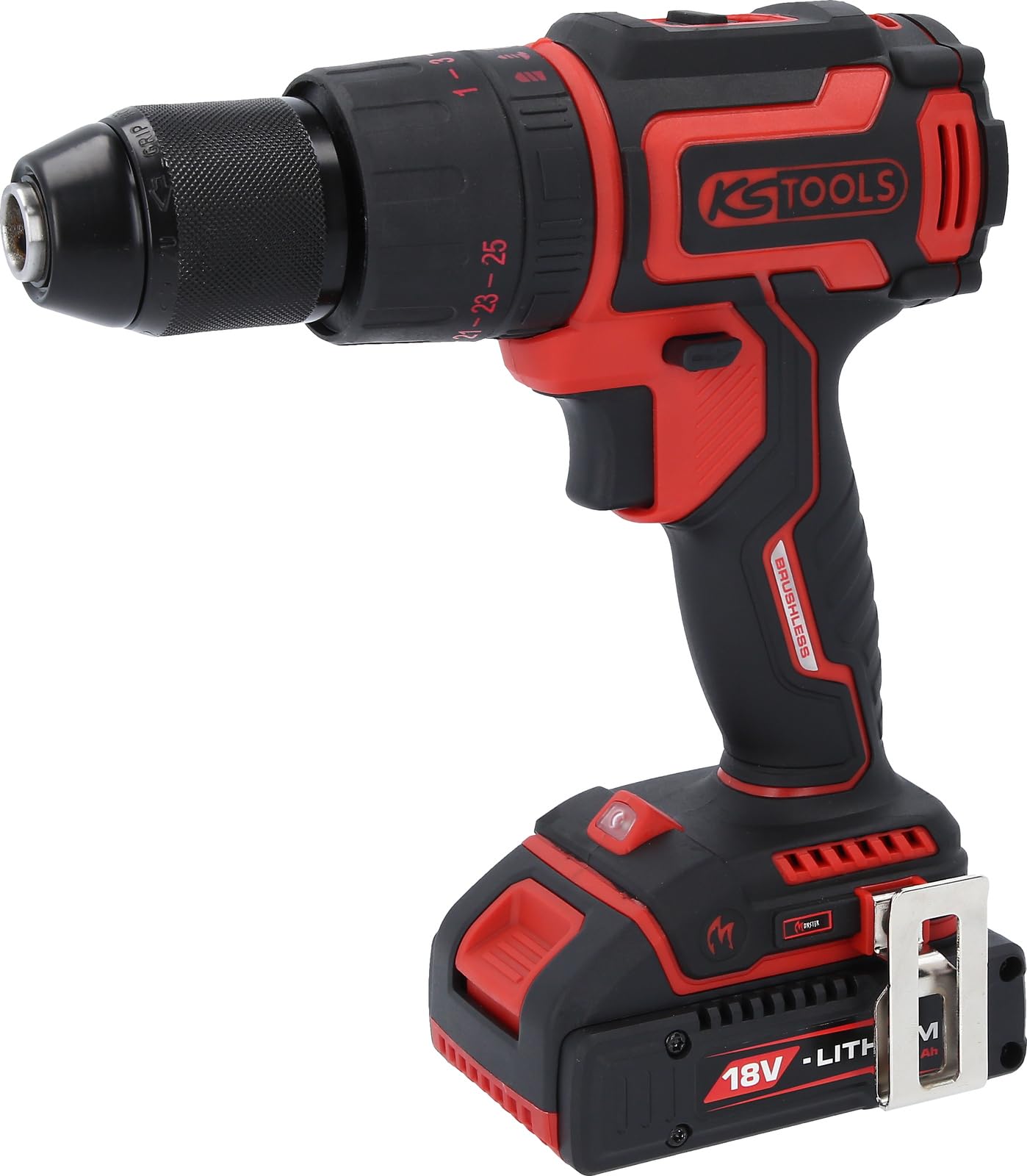 KS Tools 515.6300 eMONSTER bezszczotkowy zestaw wiertarko-wkrętarek akumulatorowych, 4-częściowy
