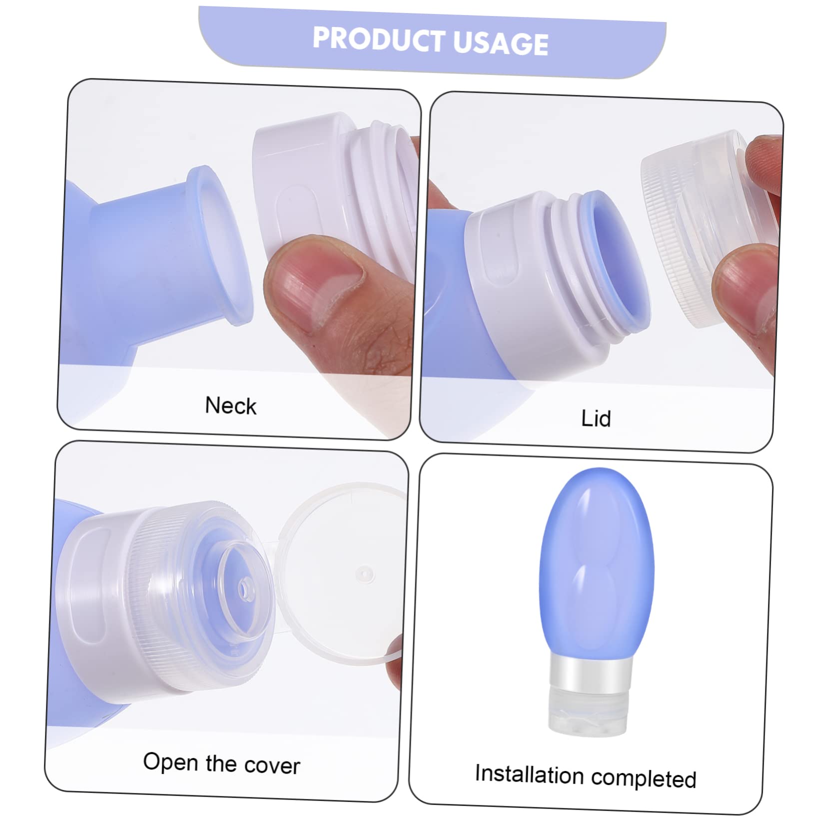 VALICLUD 3 set Contenitore In Bottiglia Balsamo Mano Vuoto Flaconi Di Shampoo Piccoli Articoli Da Toeletta Bottiglie Da Viaggio Ricaricabili Spray Flacone Da Viaggio Articoli 3 pezzi * 3