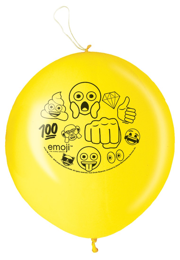 Unique Party 50639 - Emoji Punch Balloons, Pack of 2