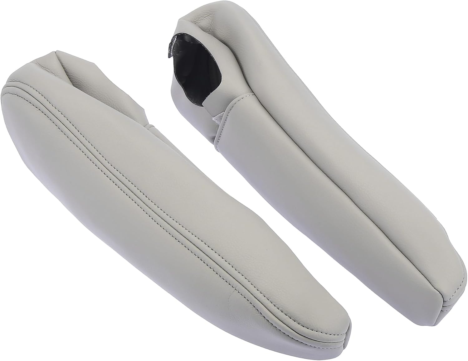 X AUTOHAUX Pair Car Front Seat Armrest Cover Microfiber Leather Gray for Toyota Sienna 2005-2010
