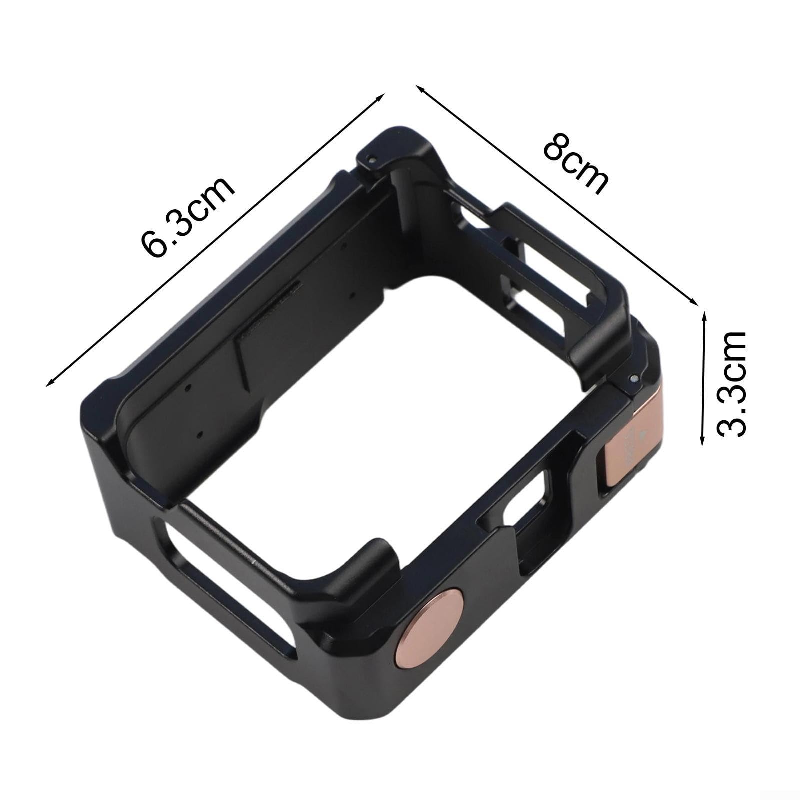 Aluminiowa klatka do Insta360 GO Ultra, obudowa ochronna ze stopu aluminium z przyciskiem szybkiego zamykania, wytrzymałe akcesoria do kamery sportowej, czarna