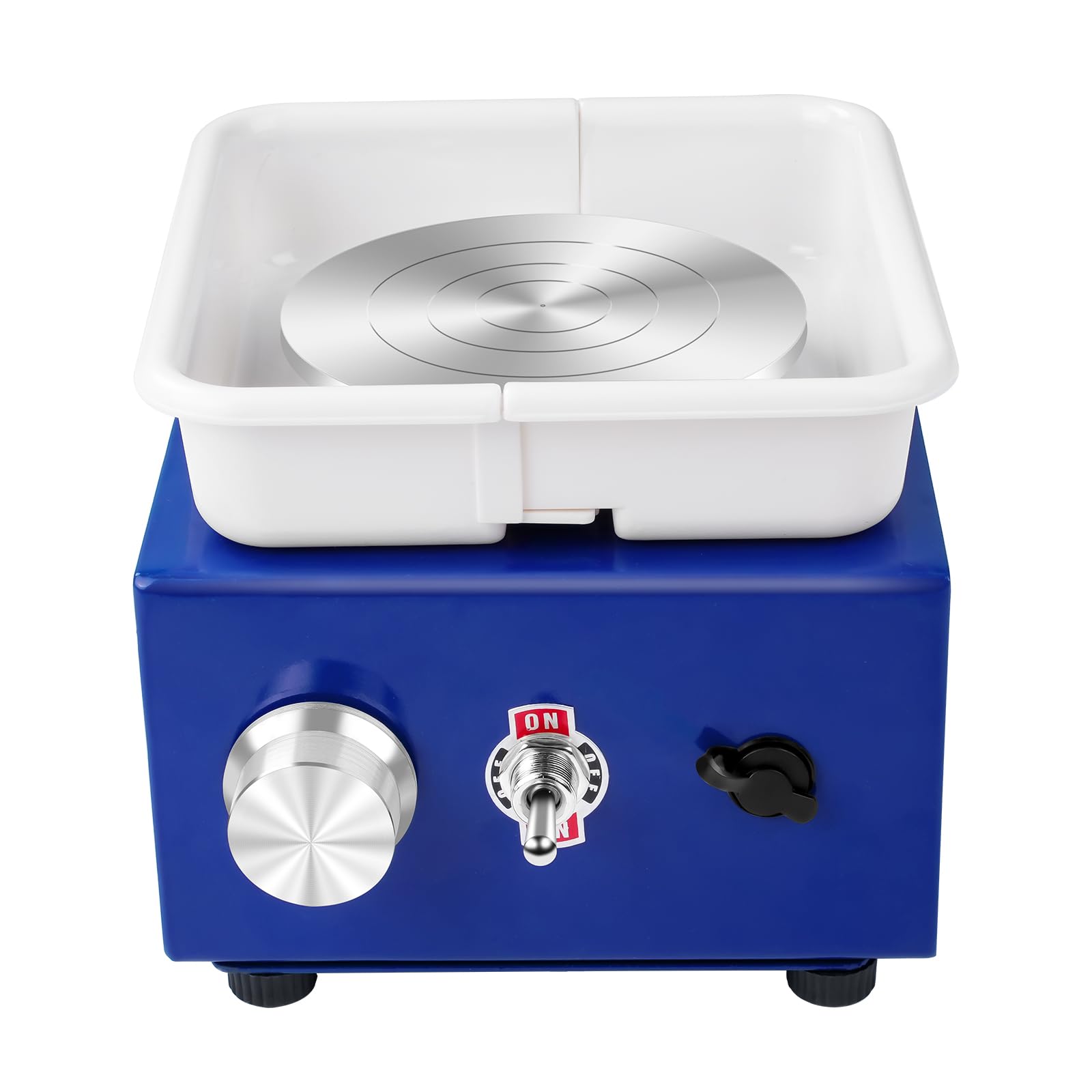 Mini Töpferscheibe Elektrisch mit Abnehmbarer Wanne, 30W stabiles Ton-Keramik-Werkzeug für Kinder & Erwachsene, 0-300 U/min einstellbar