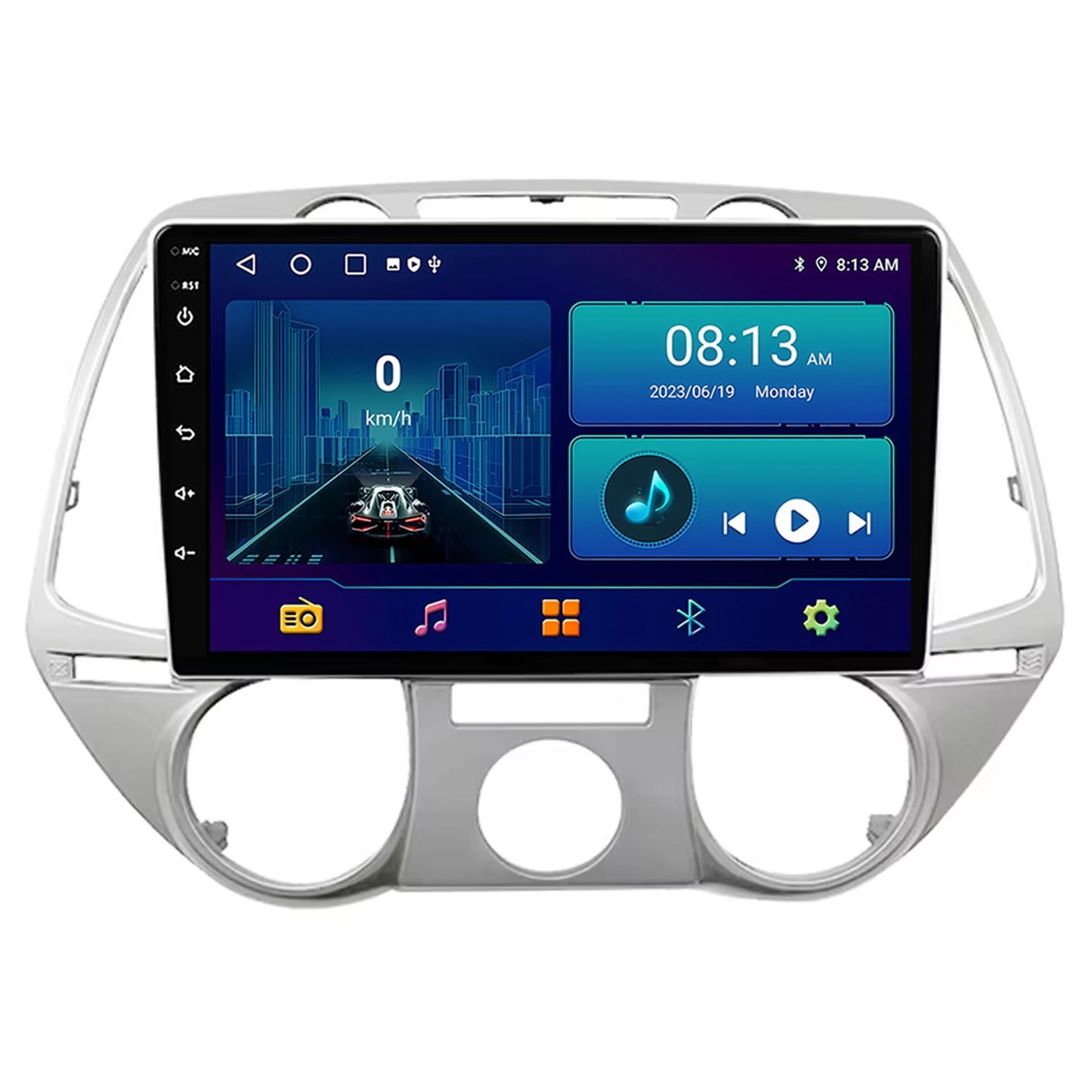 Autoradio Android 14 9" pour Hyundai I20 avec CarPlay sans fil et caméra de recul