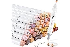 Ohuhu Alcohol Markers Skin Tones: Unveil Vibrant Portraits with 36 Colors for Realistic Hues