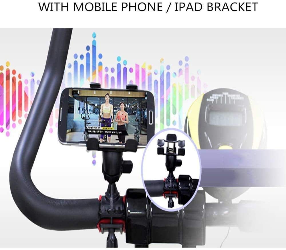 Cyclette da Ciclismo Indoor stazionaria con Display Digitale a LED e Test della frequenza cardiaca, Resistenza Regolabile, Tapis roulant Pieghevole