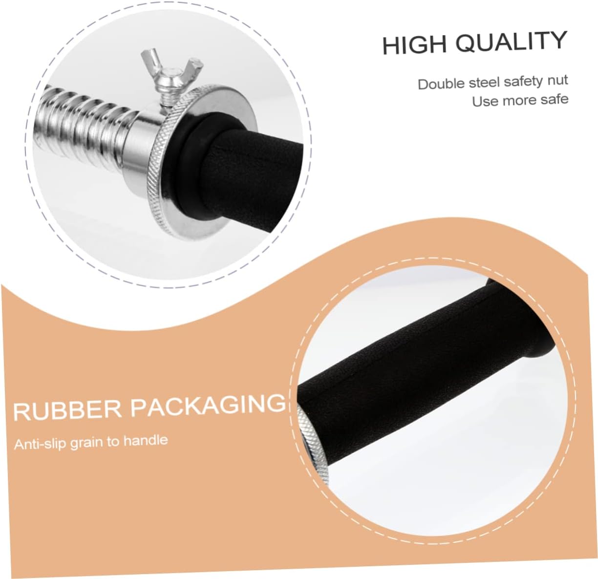 1pc Electroplating Dumbbell Bar Anti-skid Grip for Weightlifting Training Coated Design for Home Gym and Fitness Equipment