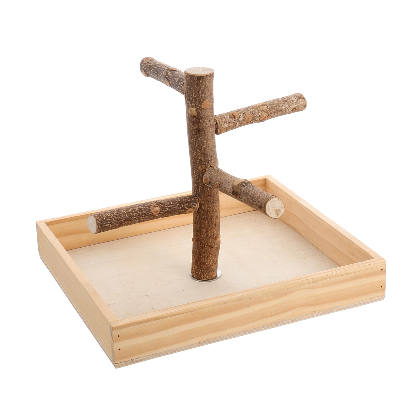 DOITOOL Percha de Madera para Pájaros Cockatiel Desarrolla Equilibrio y Coordinación Soporte Seguro para Morder Juguete de Entrenamiento para Aves en Casa