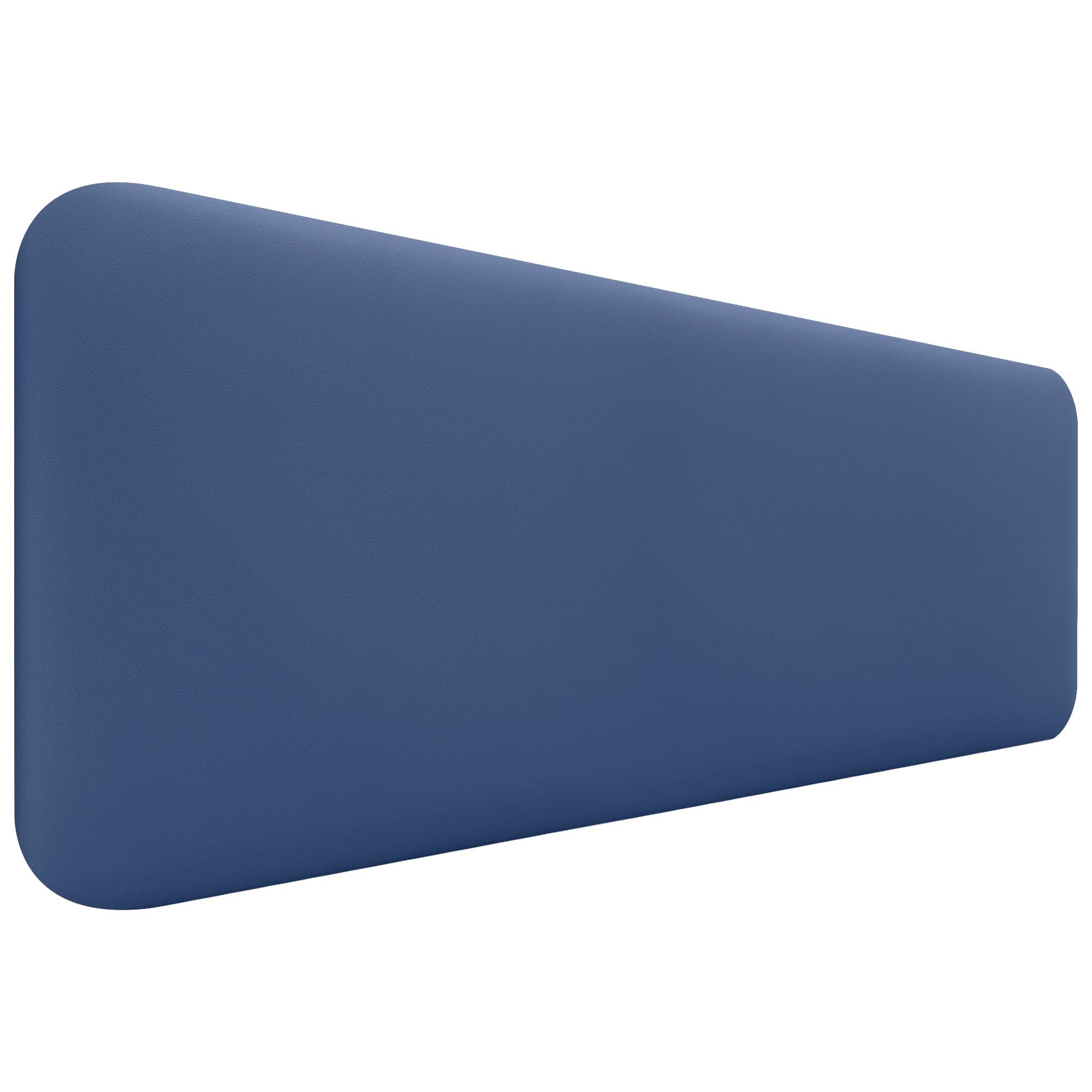 DHOME Testata Imbottita Liscia Arrotondata in Similpelle per Parete Acustica Testate Fonoassorbenti Testiera Letto Camera da Letto (Blu, 160cm)
