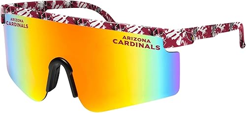 FOCO Gafas de sol de montura grande con logotipo del equipo de la